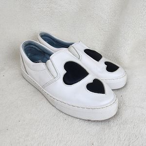 Chiara Ferragni Womens White Blue Hearts Platform Sneakers EU 37 US 6.5 Italy